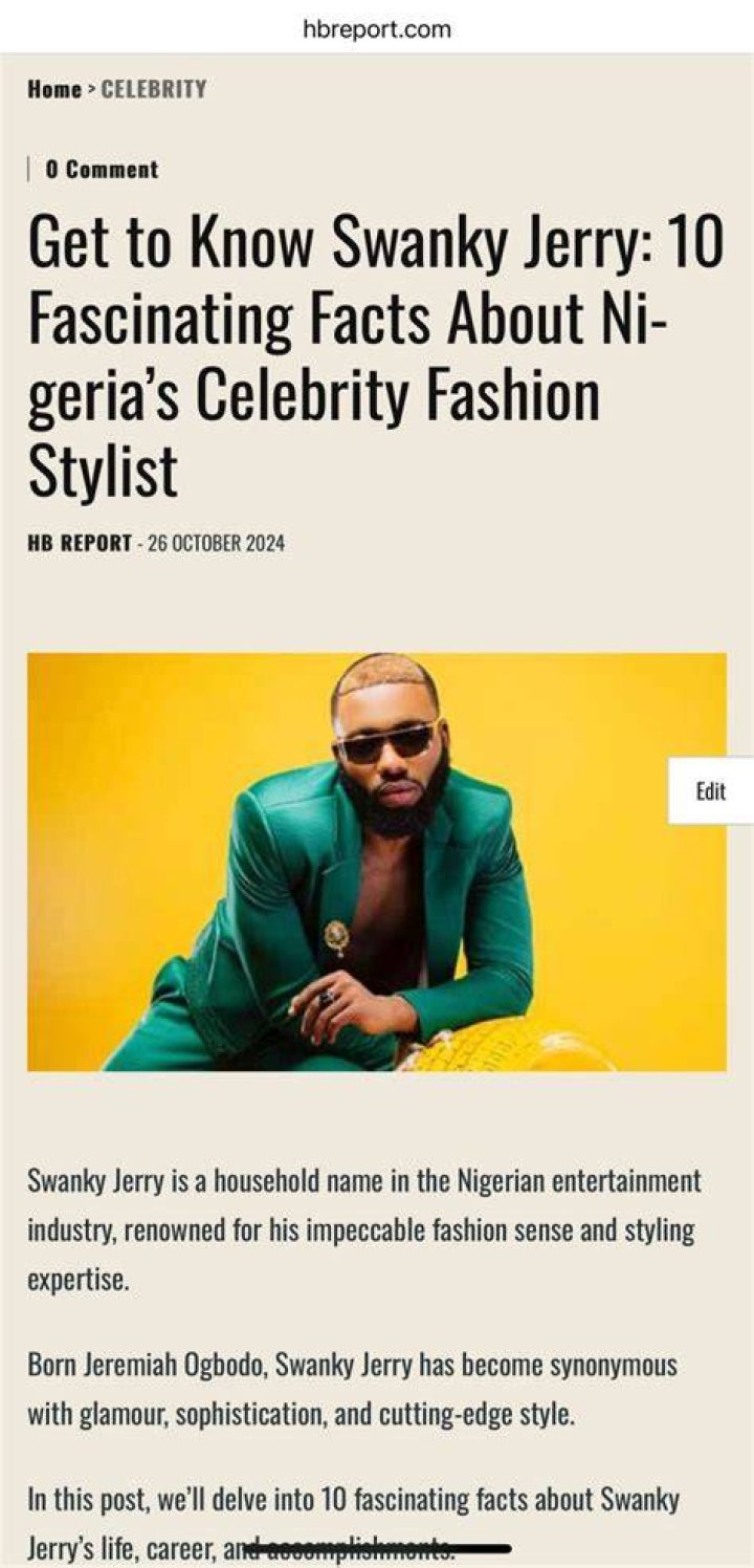Get to know Swanky Jerry Biography, Age, Career, Net Worth, Height