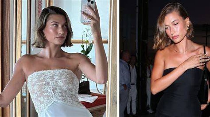Hailey Bieber&rsquo;s Sheer Slip and Sneakers Combo Is Very &rsquo;90s Glamour