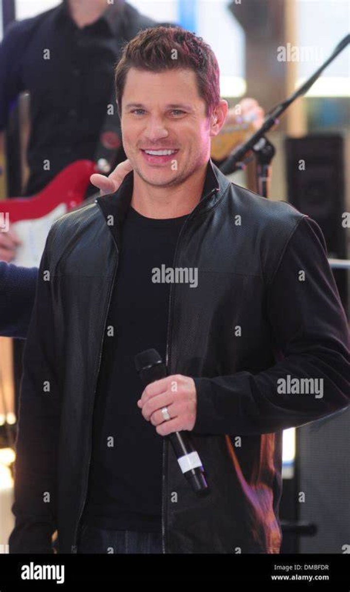 Handsome Nick Lachey of 98 Degrees and his family