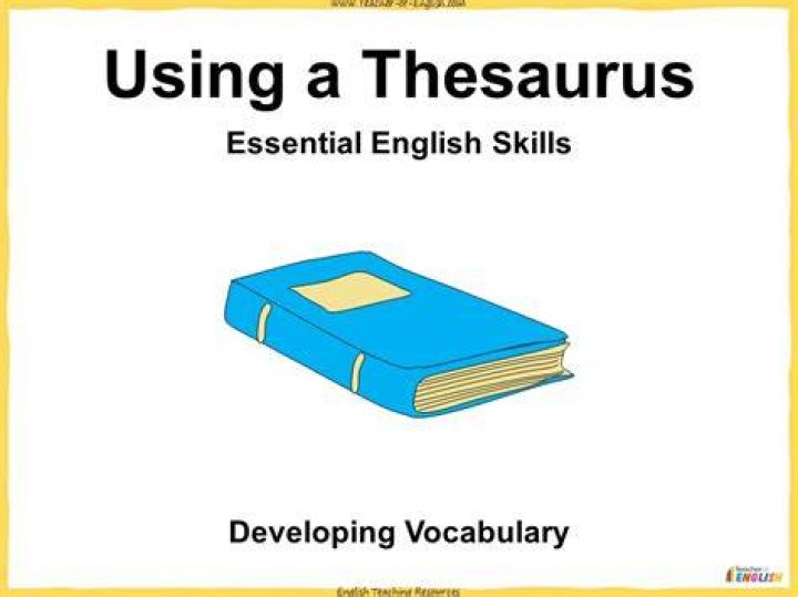 Using a Thesaurus Teaching Resources